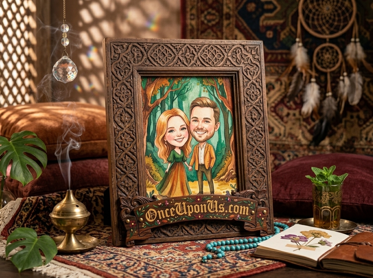 Your illustration on walnut frame